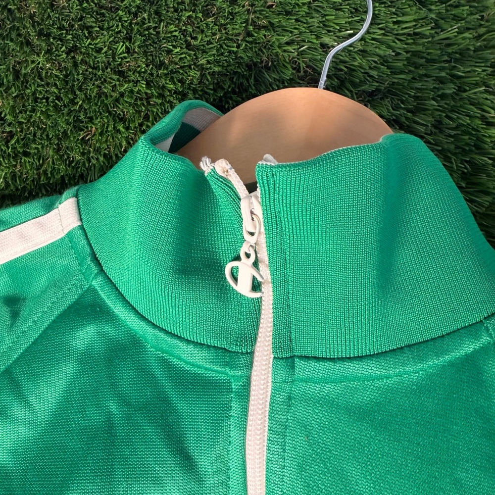 Champion University of Akron Green Full Zip Track Jacket Womens Small Striped - Picture 3 of 7